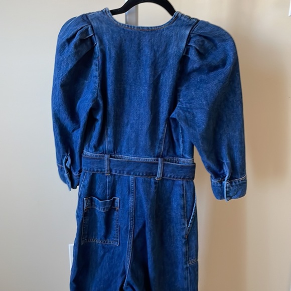 Los Angeles & Other Stories denim jumpsuit with tie waist, size US 0 - Picture 8 of 10